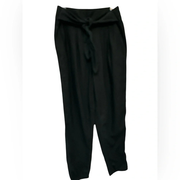 Who What Wear Women's Pants Belted  High Waist Ankle Jet Black NWOT - Picture 1 of 5